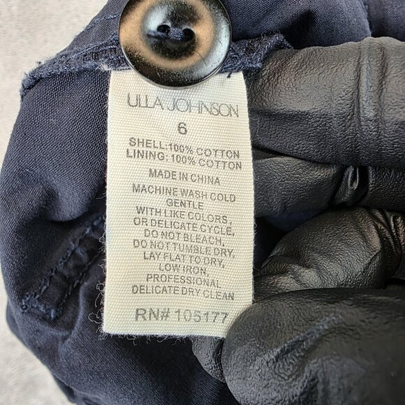 Ulla Johnson Pants Womens 6 Navy Blue Cargo Joggers Paperbag Waist Drawstring - Picture 10 of 11